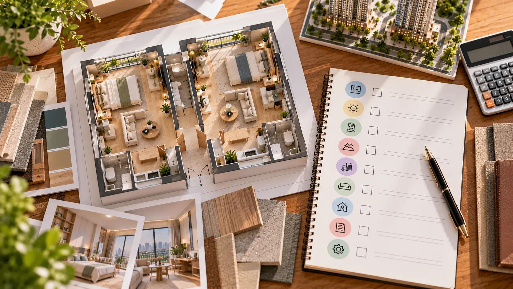 Cách chọn căn Dual Key Victory Hermes Mô hình nội thất ba chiều và bảng checklist – Cách chọn căn Dual Key Victory Hermes