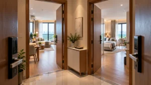 Không gian căn hộ có lối đi giữa các phòng – Căn Hộ Dual Key Victory Heights: Công Năng Và Cách Chọn (ảnh minh họa)