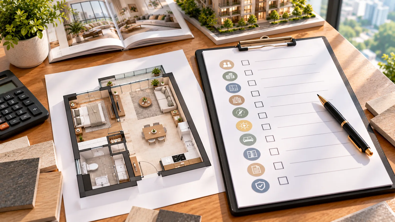 Bản vẽ căn hộ và danh sách kiểm tra lựa chọn – Checklist chọn căn hộ 1PN Victory Heights