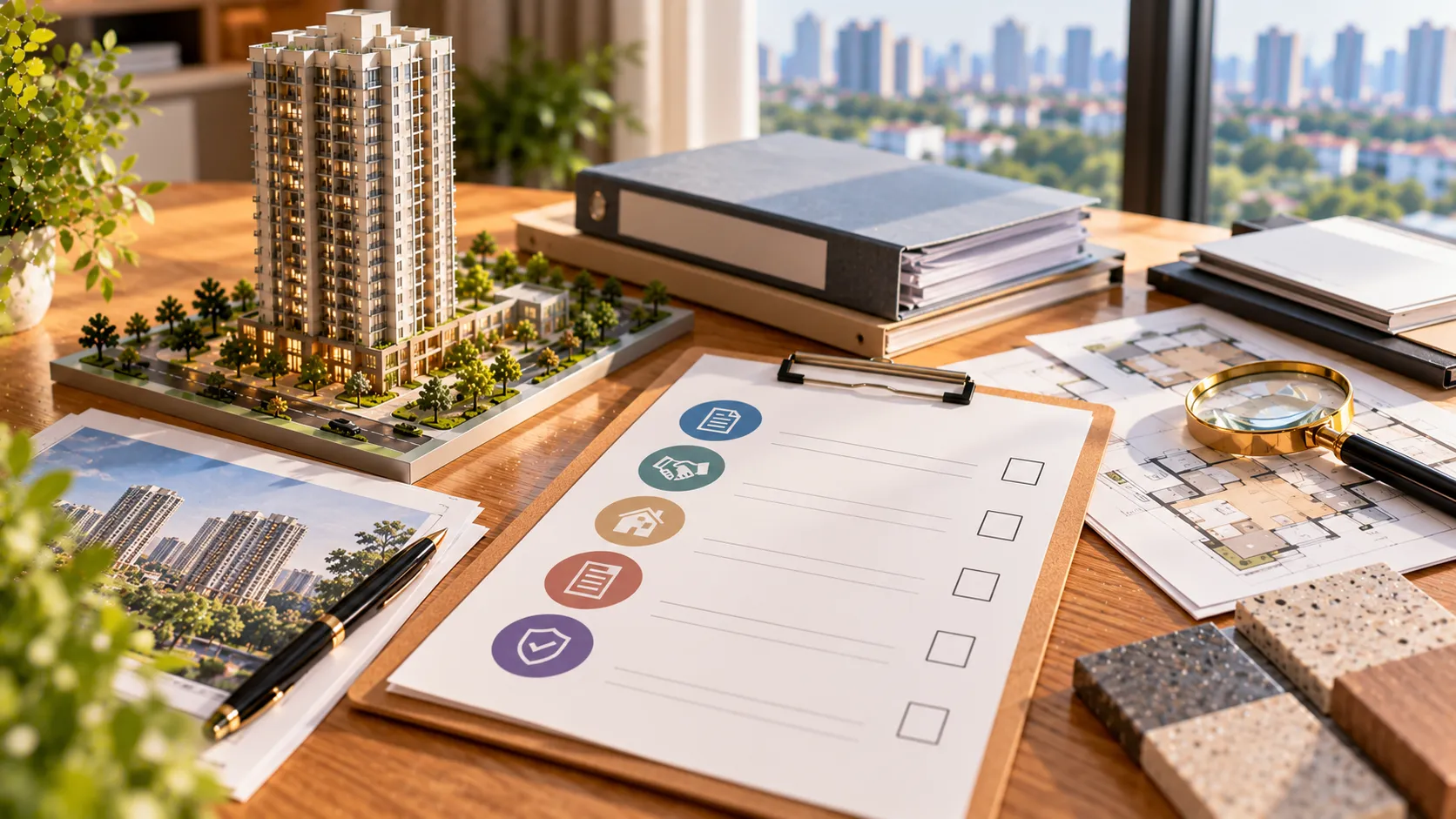 Checklist chọn căn C1.1 Victory Heights Bộ hồ sơ và thẻ phân loại mặt bằng cạnh mô hình – Checklist chọn căn C1.1 Victory Heights