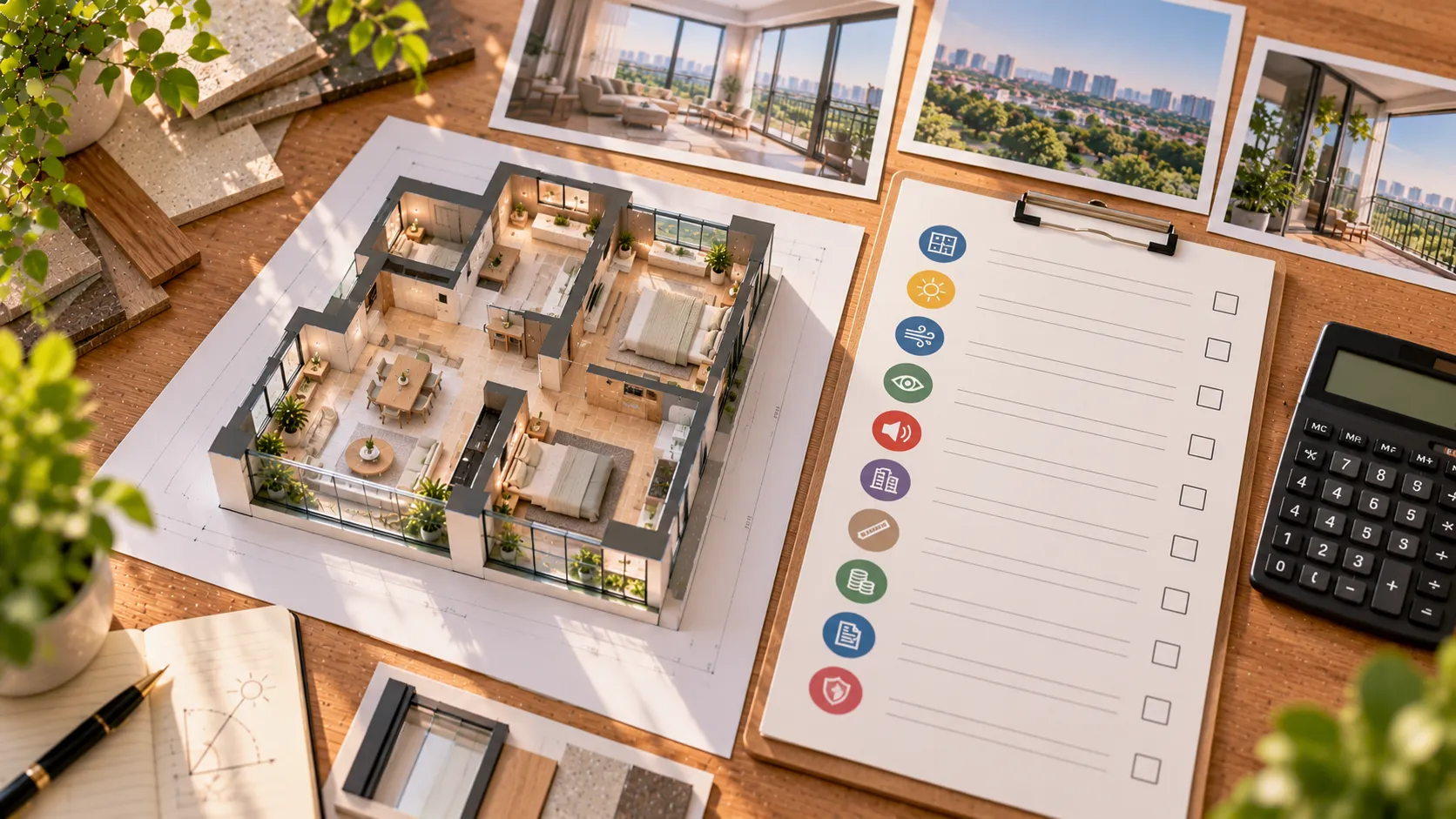 Chọn tầng căn góc Victory Heights Sơ đồ căn hộ và bảng checklist theo hướng nhìn – Chọn tầng căn góc Victory Heights