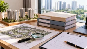 Hồ sơ lưu trữ và bản vẽ dự án cạnh kính lúp – Pháp Lý Victory Heights: Checklist Trước Khi Giao Dịch (ảnh minh họa)