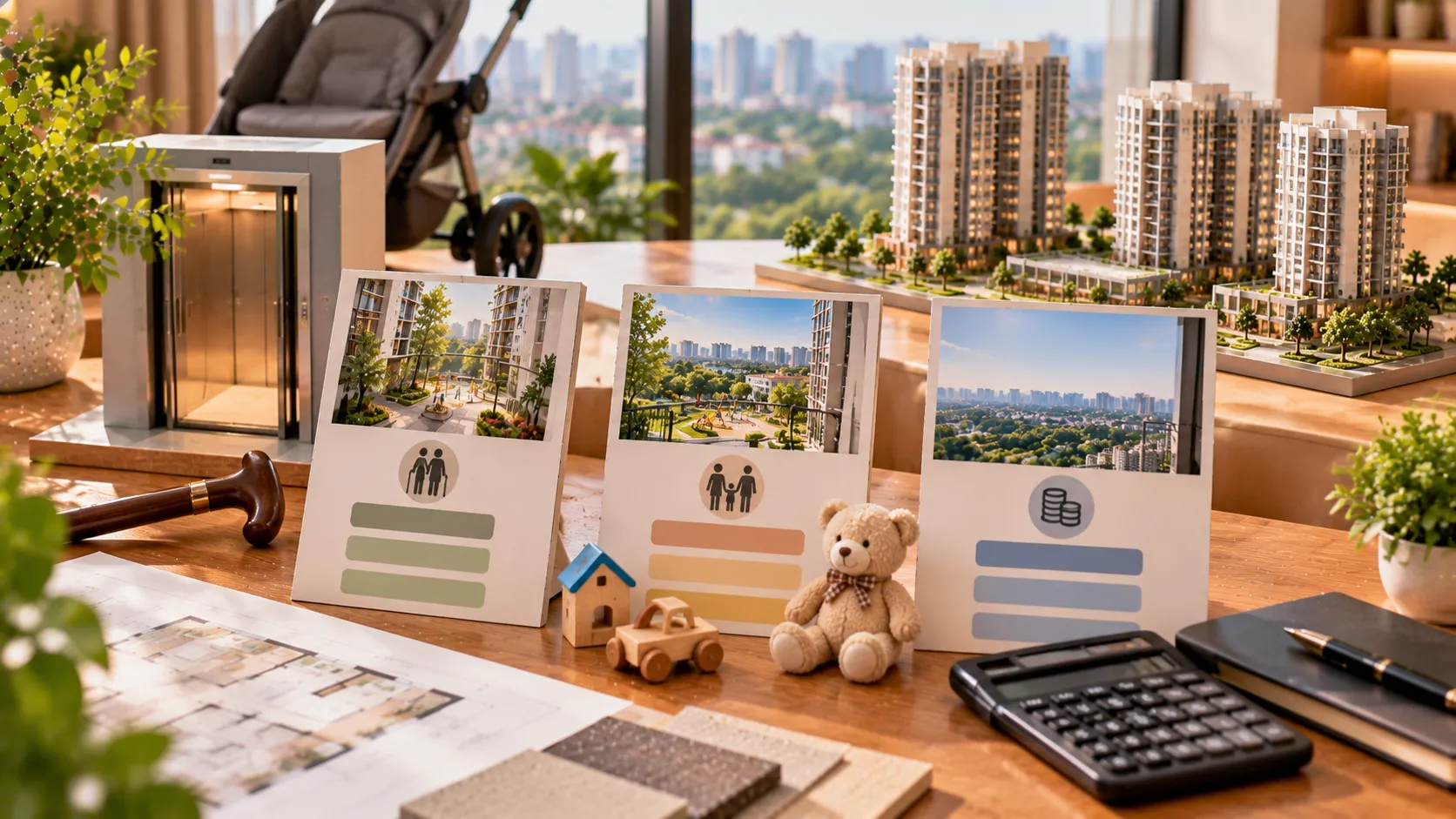 Chọn tầng theo chiều cao block Victory Heights Mô hình các phân khu và thẻ tiêu chí so sánh – Chọn tầng theo chiều cao block Victory Heights
